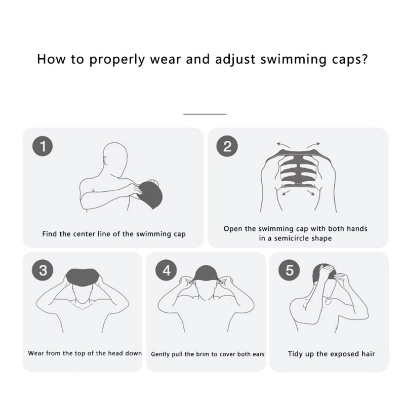 Children Swimming Caps Boys Girls Silicone Swim Pool Cap Waterproof Ear Protect Kids Cartoon Diving Hat for Water Sport