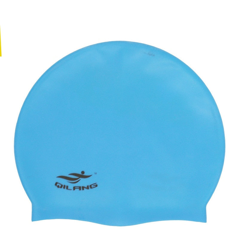 2020 Swimming Cap Silicone Women Men Waterproof Plus Size Colorful Adult Long Hair Sports High Elastic Adults Swim Pool Hat