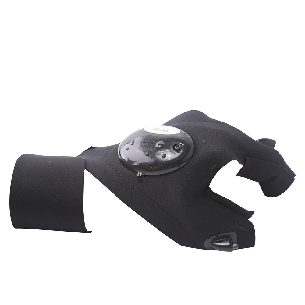 1Pair LED Flashlight Gloves Outdoor Hands Free Finger Flashlight Gloves Hands Free Lights For Camping Fishing Car Repairing