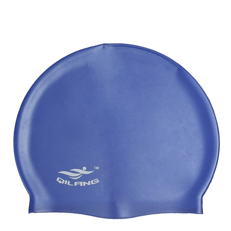 2020 Swimming Cap Silicone Women Men Waterproof Plus Size Colorful Adult Long Hair Sports High Elastic Adults Swim Pool Hat