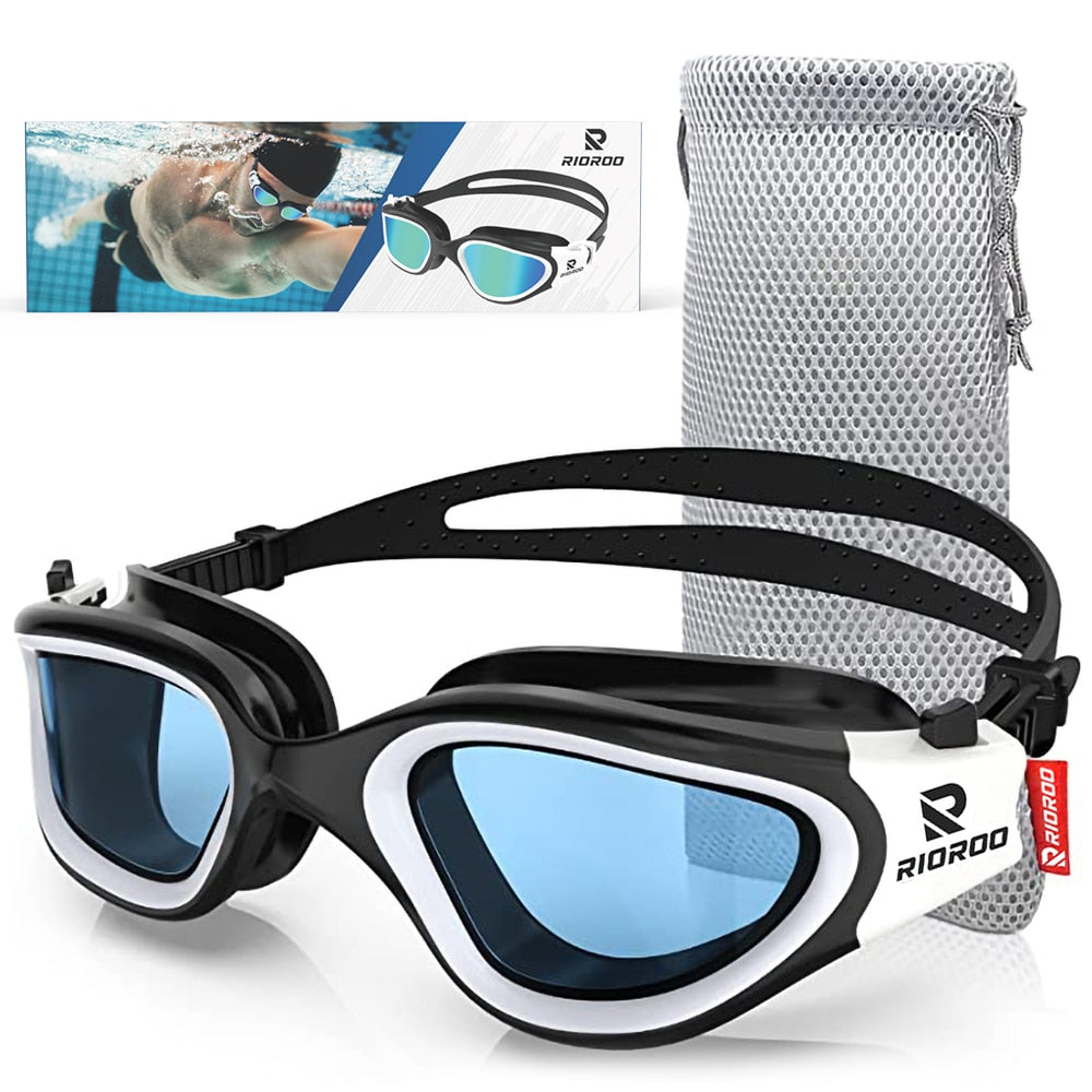 Adults Swimming Glasses Polarized Swim Goggles for Anti Fog/No Leak/Clear Wide Vision/UV Protection/Professional Pool Open Water