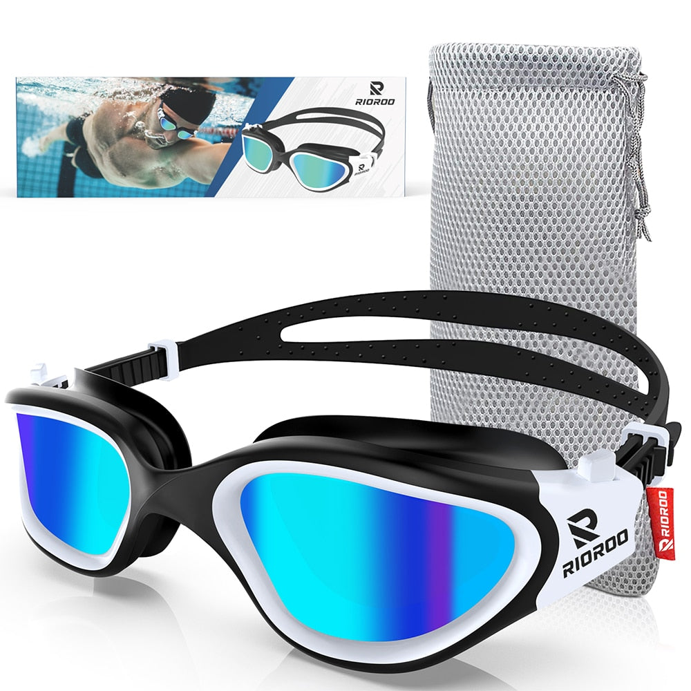 Adults Swimming Glasses Polarized Swim Goggles for Anti Fog/No Leak/Clear Wide Vision/UV Protection/Professional Pool Open Water