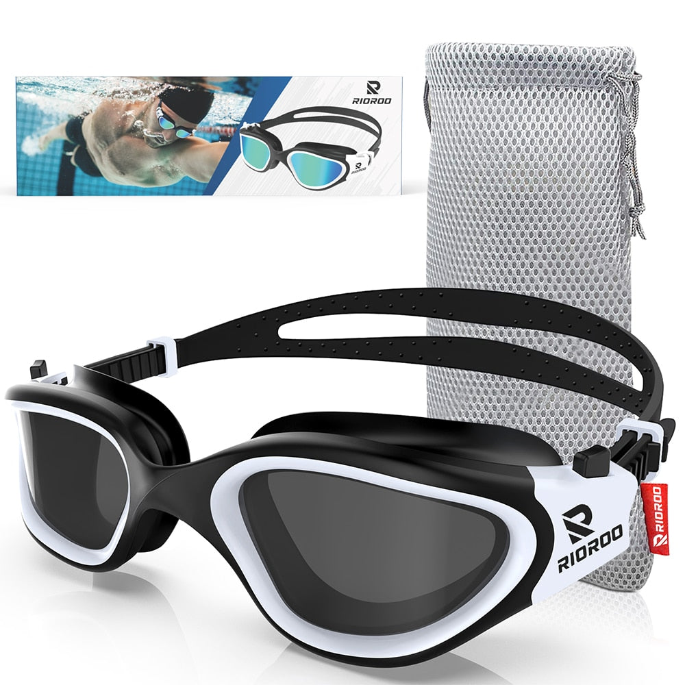 Adults Swimming Glasses Polarized Swim Goggles for Anti Fog/No Leak/Clear Wide Vision/UV Protection/Professional Pool Open Water