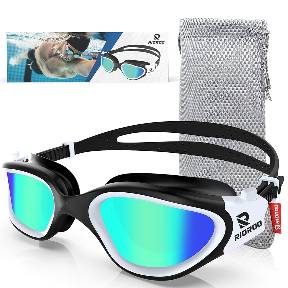 Adults Swimming Glasses Polarized Swim Goggles for Anti Fog/No Leak/Clear Wide Vision/UV Protection/Professional Pool Open Water