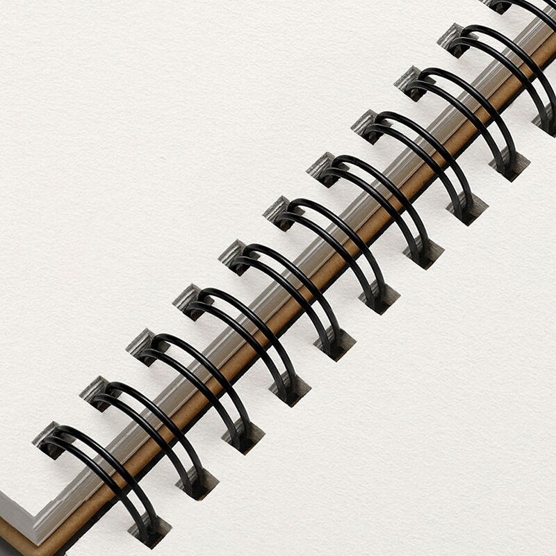 sketchbook Spiral Art Notebook Kraft Paper Blank 160GSM HardCover School Supplies Pencil Drawing Notepad Stationary