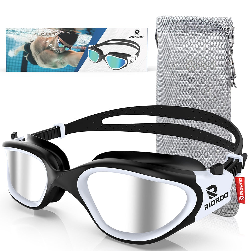 Adults Swimming Glasses Polarized Swim Goggles for Anti Fog/No Leak/Clear Wide Vision/UV Protection/Professional Pool Open Water