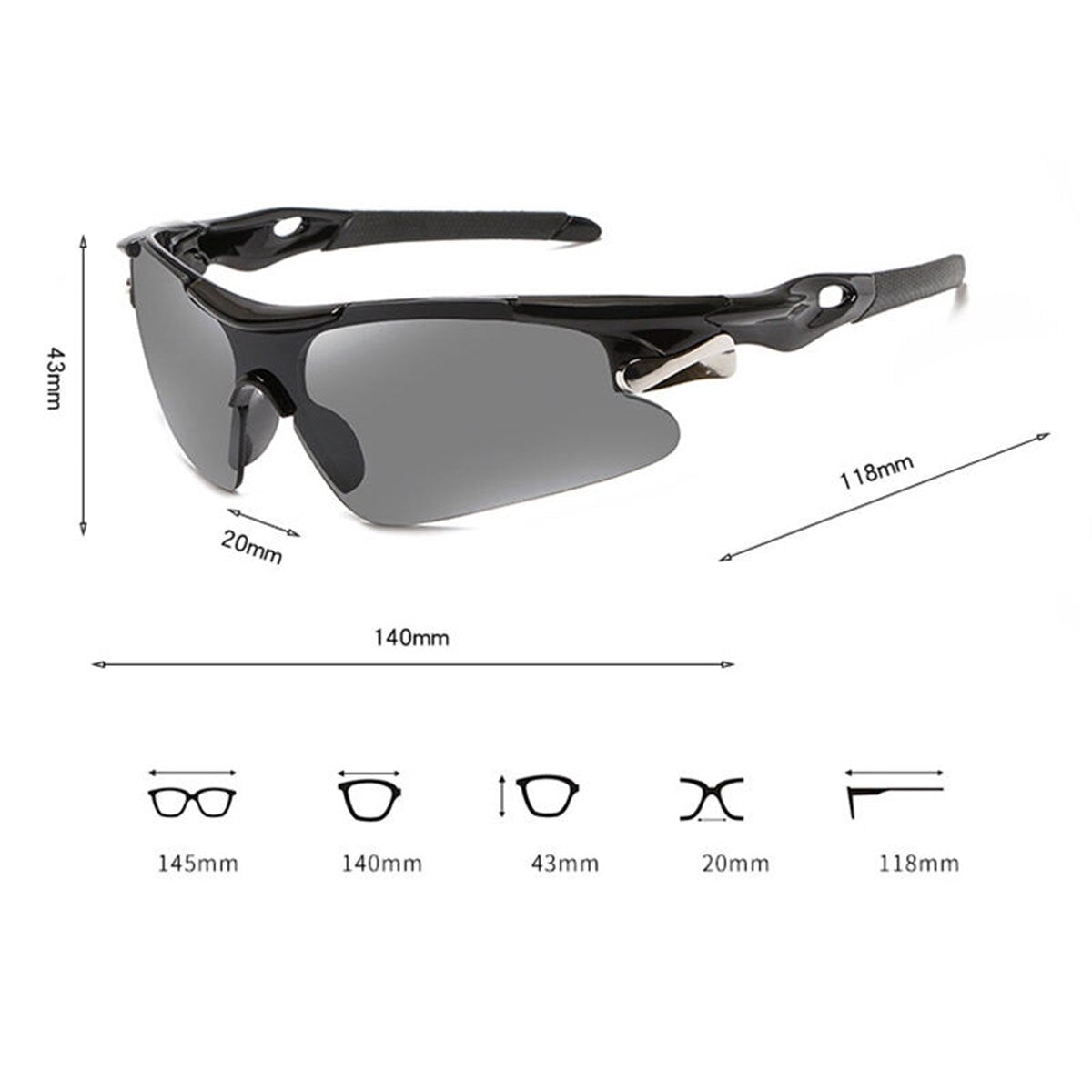 JSJM Outdoor Sports Glasses Cycling Sunglasses Men Women Bike Eyewear MTB Cycling Riding Bicycle Sun Glasses Goggles Gafas UV400