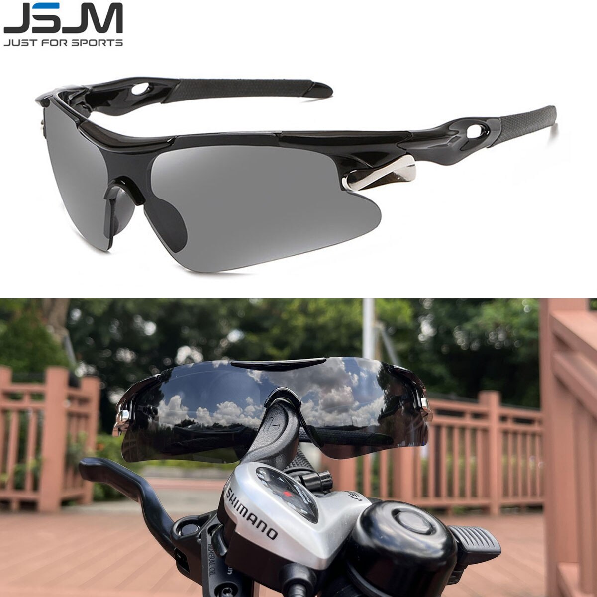 JSJM Outdoor Sports Glasses Cycling Sunglasses Men Women Bike Eyewear MTB Cycling Riding Bicycle Sun Glasses Goggles Gafas UV400