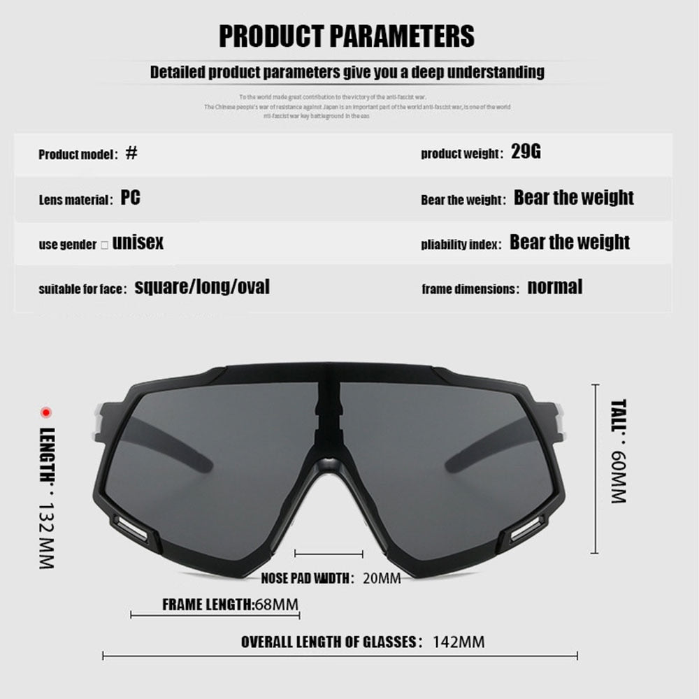 JSJM 2022 New Cycling Glasses 2022 Outdoor Sports Bike Eyewear Men Women Mountain MTB Bicycle UV400 Sunglasses Riding Goggles