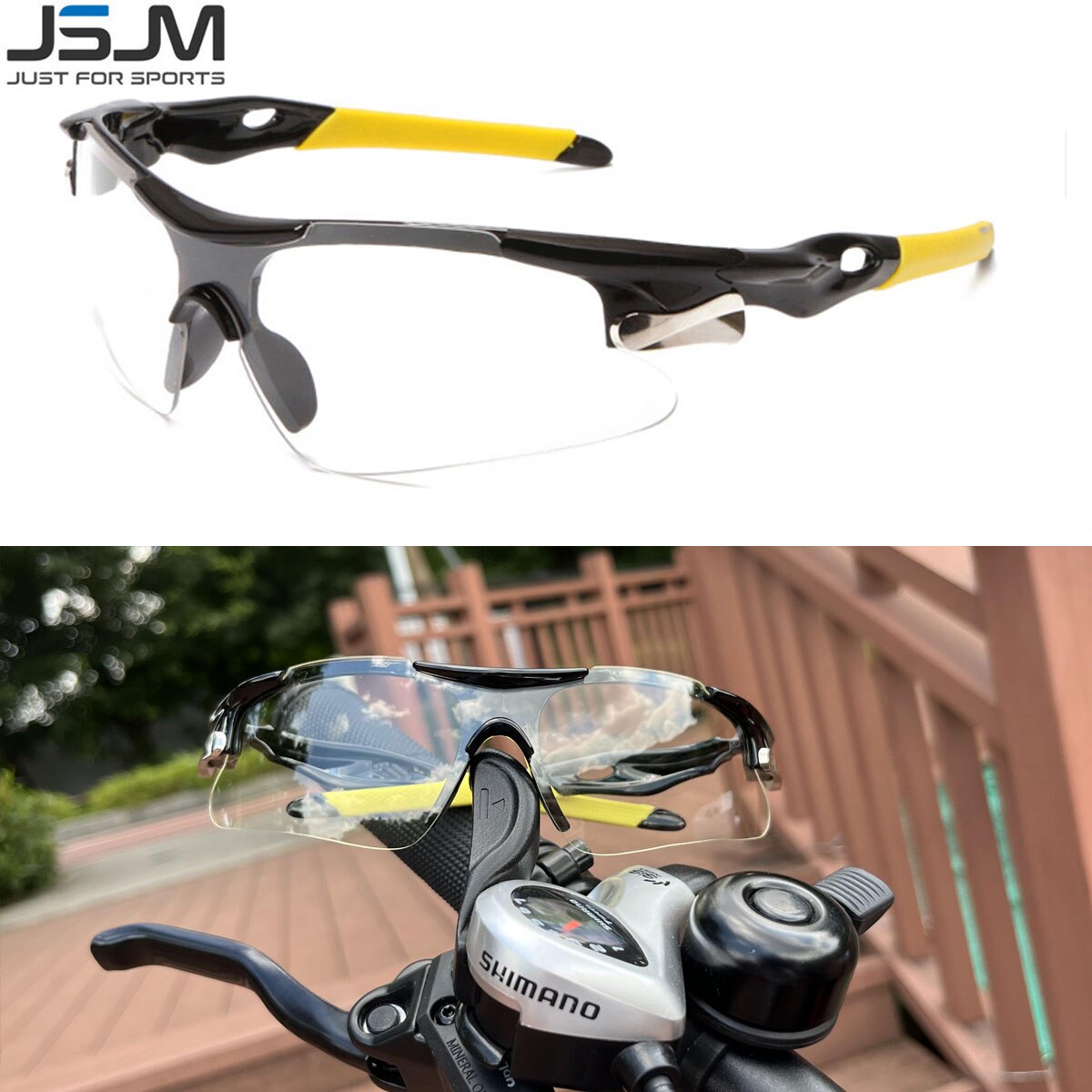 JSJM Outdoor Sports Glasses Cycling Sunglasses Men Women Bike Eyewear MTB Cycling Riding Bicycle Sun Glasses Goggles Gafas UV400