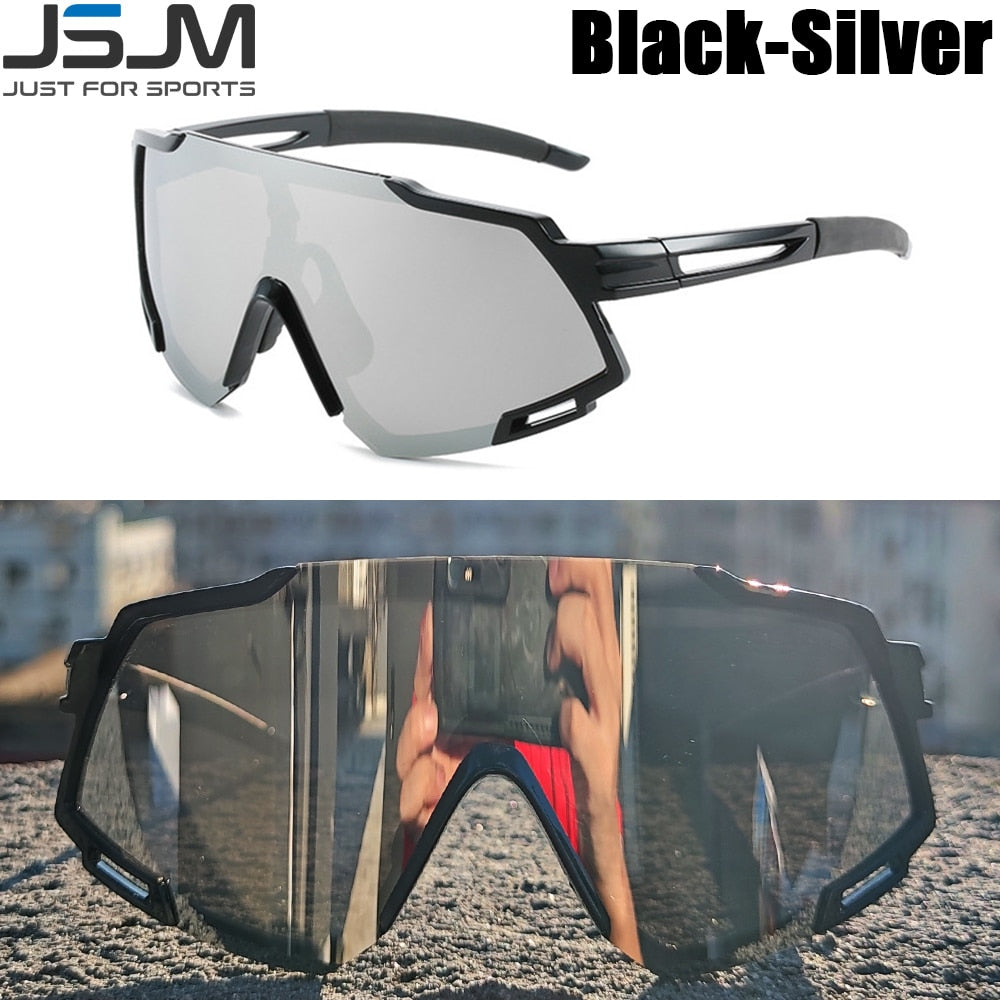 JSJM 2022 New Cycling Glasses 2022 Outdoor Sports Bike Eyewear Men Women Mountain MTB Bicycle UV400 Sunglasses Riding Goggles