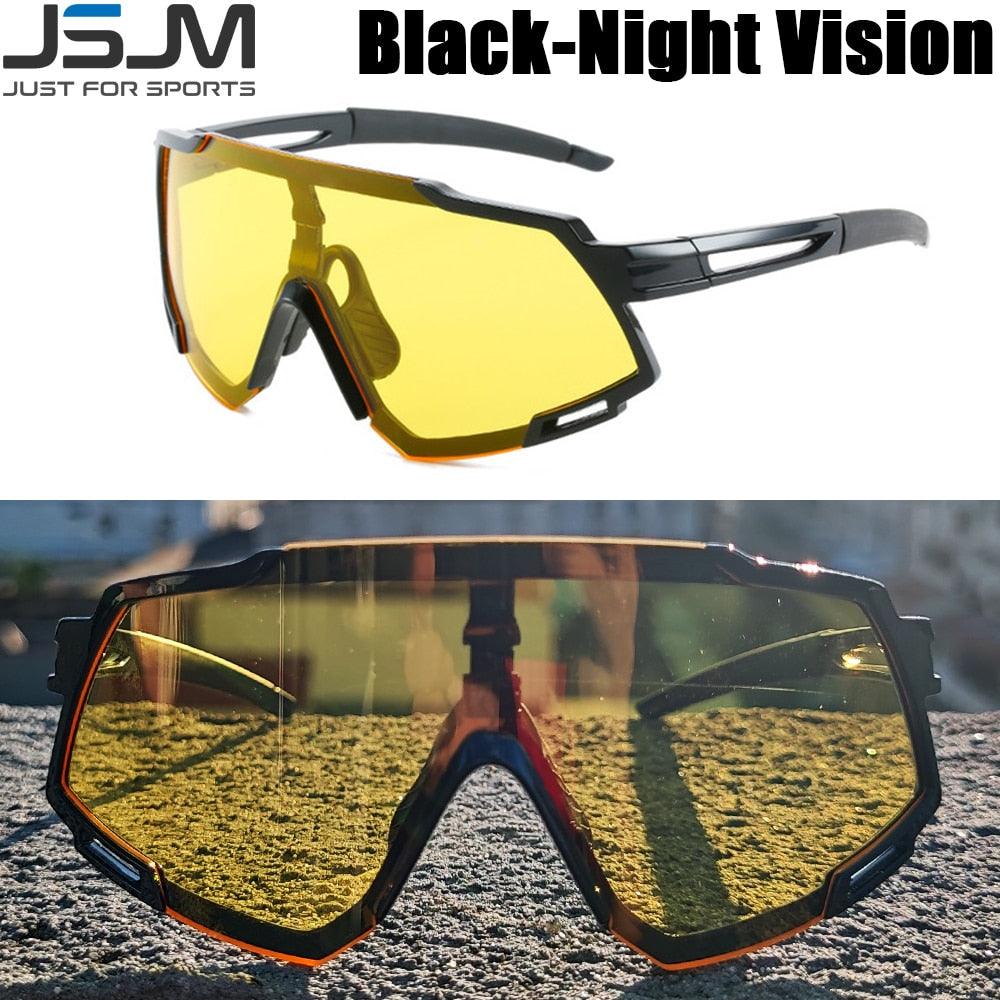 JSJM 2022 New Cycling Glasses 2022 Outdoor Sports Bike Eyewear Men Women Mountain MTB Bicycle UV400 Sunglasses Riding Goggles