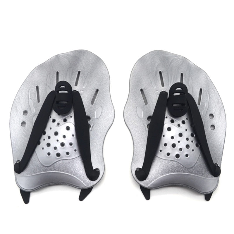 Swimming Paddles Training Adjustable Hand Webbed Gloves Pad Fins Flippers For Men Women Kids