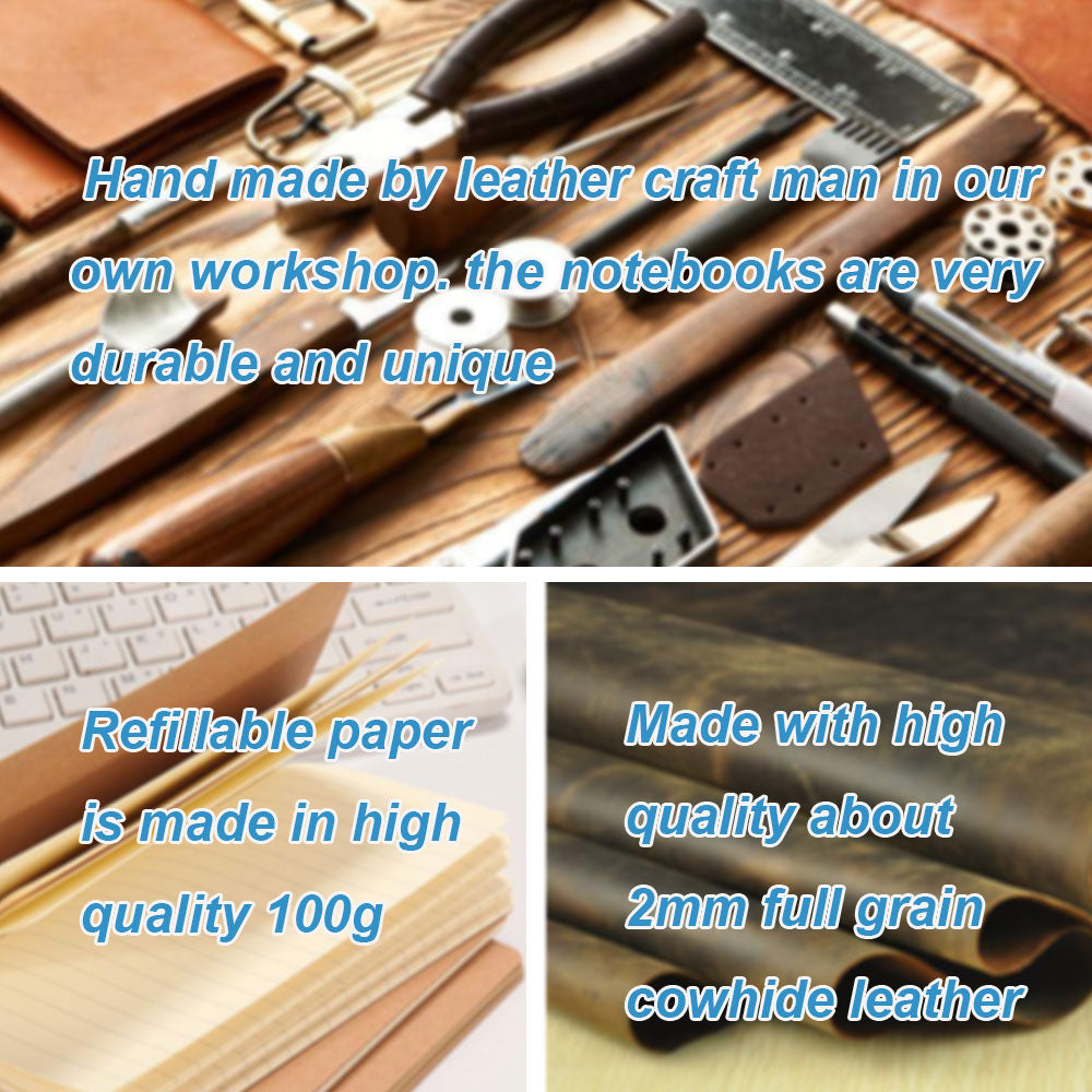 Diary Journals notebook genuine leather Binder Sketchbook vintage Planner A5 Travel note book stationary school office supplies