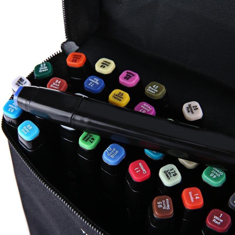 30 Colors Creative Double-head Colored Oily Marker Pen Set Anime Painting Set Fashion Graffiti Drawing Pens Sets