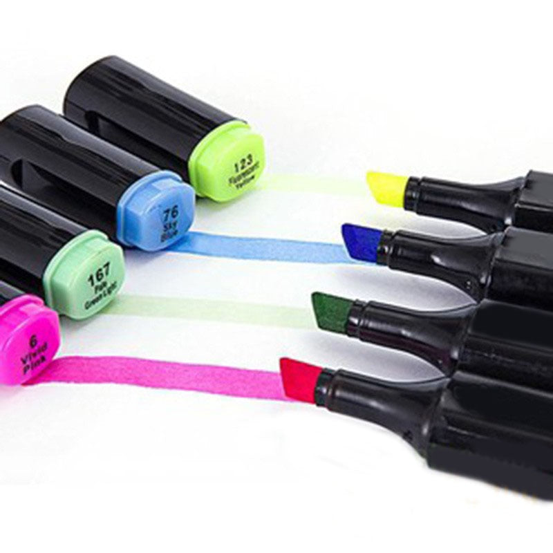 30 Colors Creative Double-head Colored Oily Marker Pen Set Anime Painting Set Fashion Graffiti Drawing Pens Sets