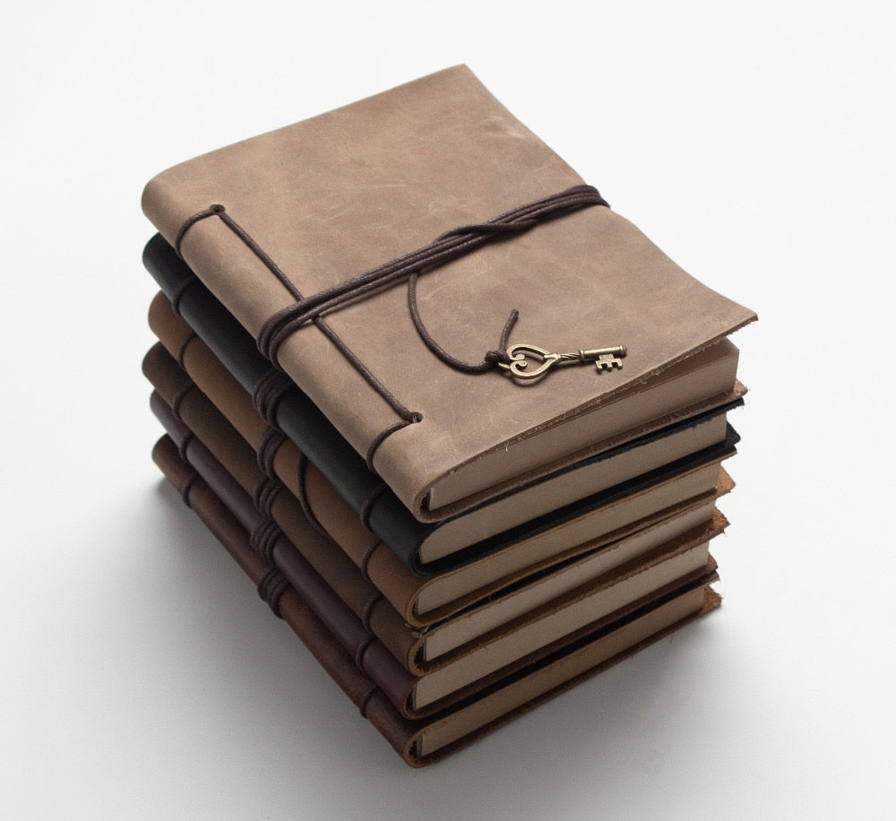 Diary Journals notebook genuine leather Binder Sketchbook vintage Planner A5 Travel note book stationary school office supplies