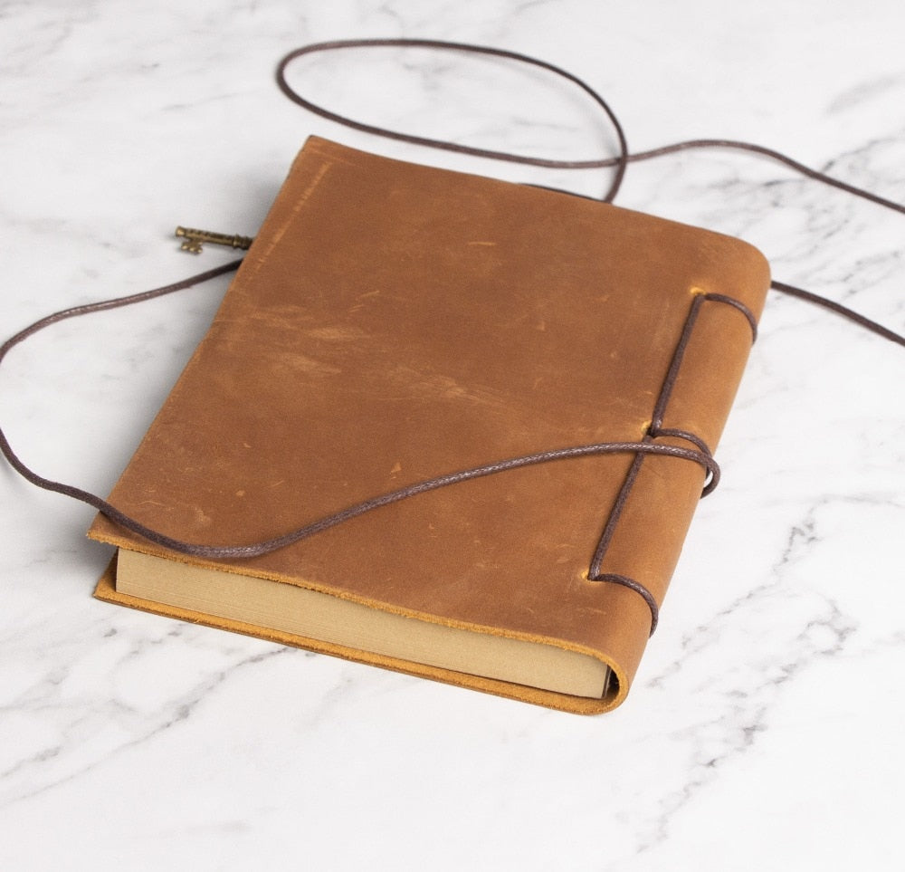 Diary Journals notebook genuine leather Binder Sketchbook vintage Planner A5 Travel note book stationary school office supplies