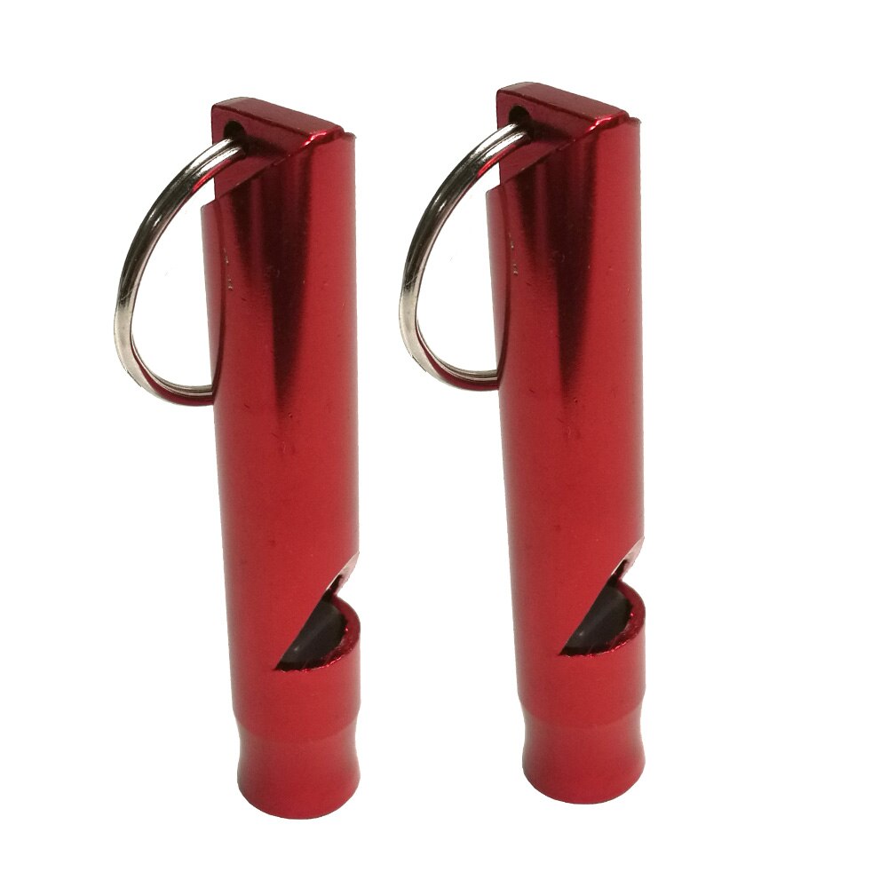 2PCS Camping Kayak drift Swim Emergency Survival Aluminum alloy Whistle with keychain For Scuba Diving Canoe Boat Water Sports