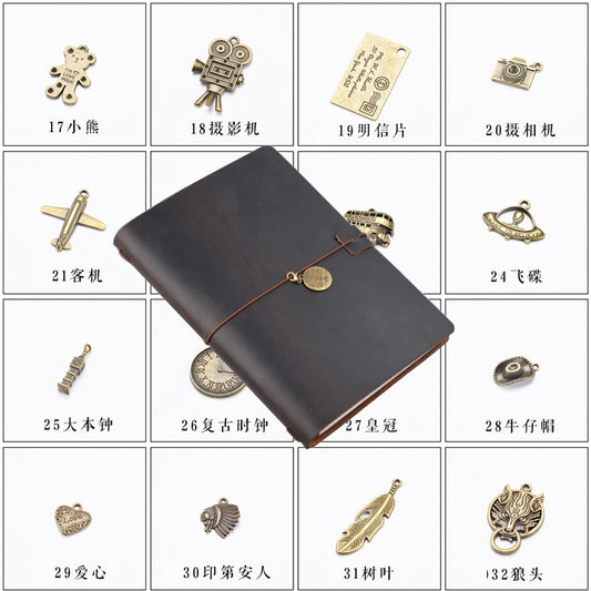 Notebook Accessories Retro Traveler Journal Pendant Metal Vintage Decoration For Midori Planner Diary Accessoriy
