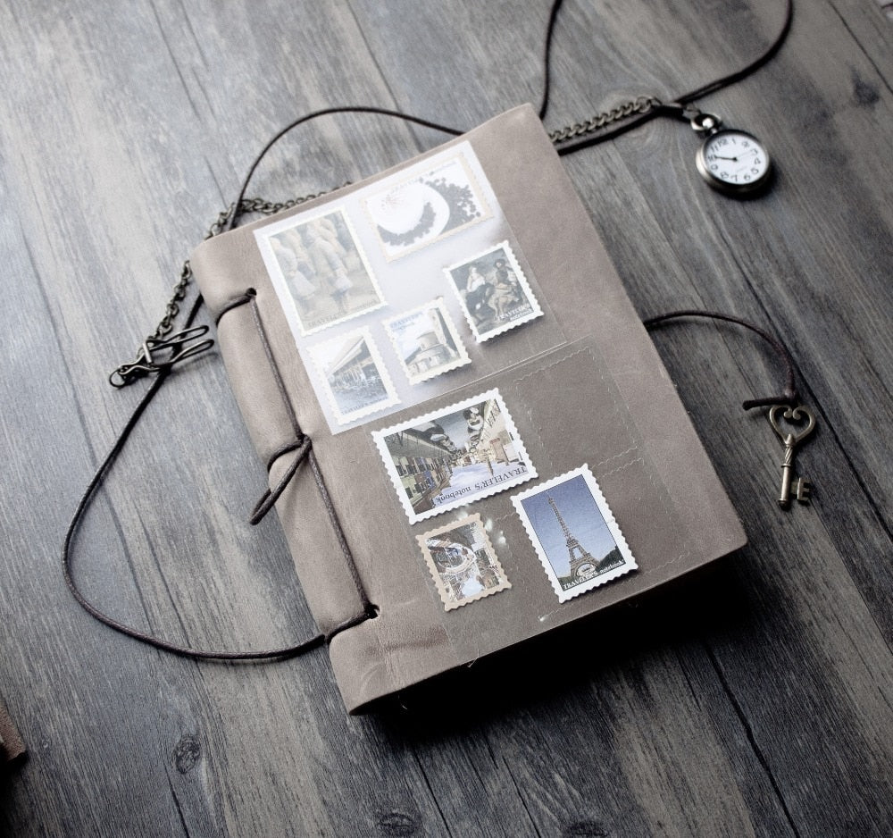 Diary Journals notebook genuine leather Binder Sketchbook vintage Planner A5 Travel note book stationary school office supplies