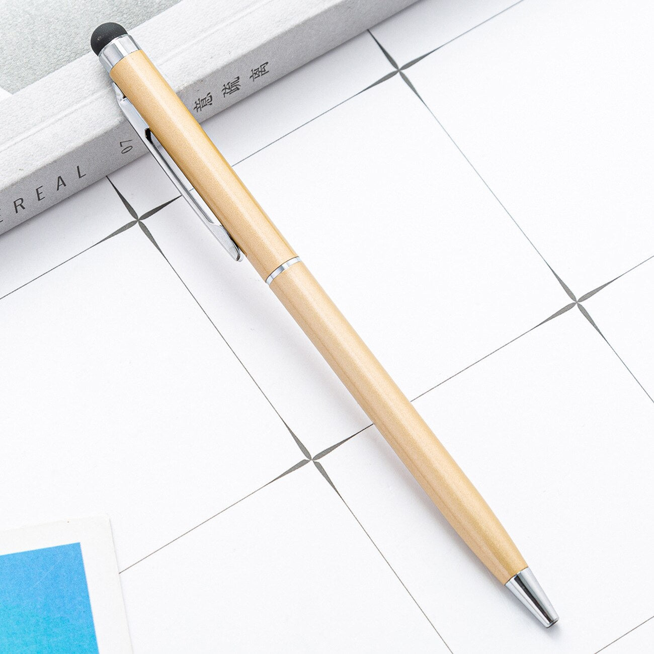 1pcs Fashion Metal Touch Screen Ballpoint Pen Luxurious Business Gift Office Stationery Supplies Practical Writing Pen