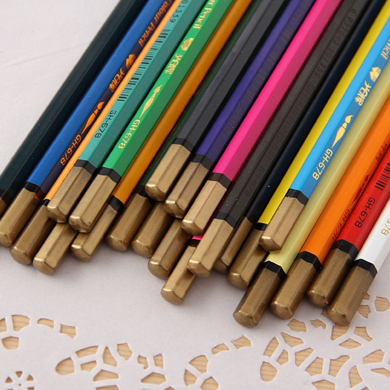 36pcs/Set Creative Upscale Gift For Kids 36 Colors Fashion Wooden Colored Pencils Set Painting Graffiti Mark Tool Sketch Pencils
