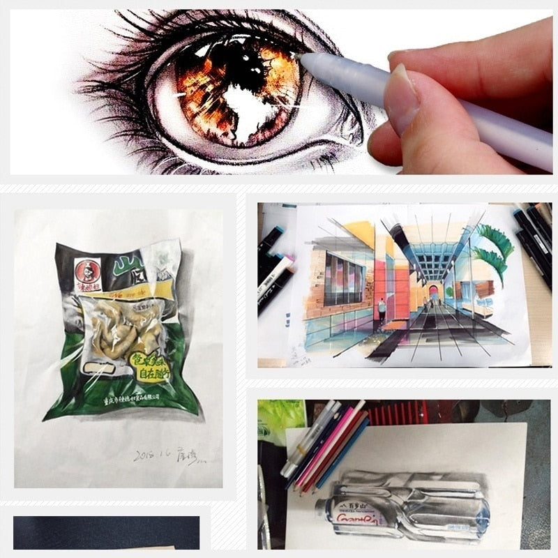 3Pcs Premium White Gel Pen Set 0.6mm Fine Tip Sketching Pens for Artists Black Papers Drawing Design Illustration Art Supplies