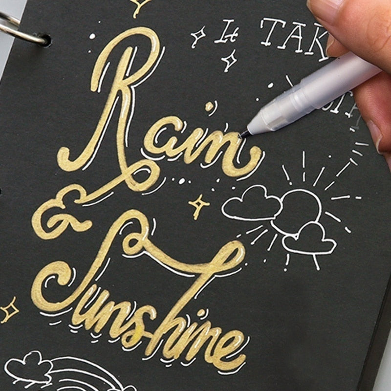 3Pcs Premium White Gel Pen Set 0.6mm Fine Tip Sketching Pens for Artists Black Papers Drawing Design Illustration Art Supplies