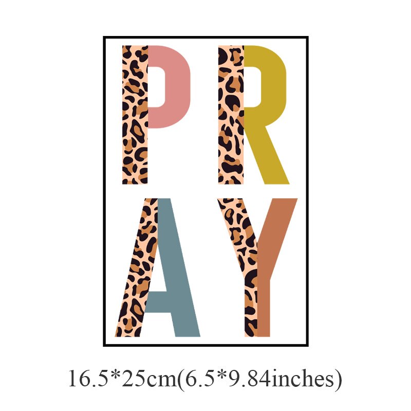 Jesus Letter Patches On Clothes DIY Washable Decals T-Shirt Thermo Adhesive Stickers Fashion Lady Iron-On Transfer For Clothing