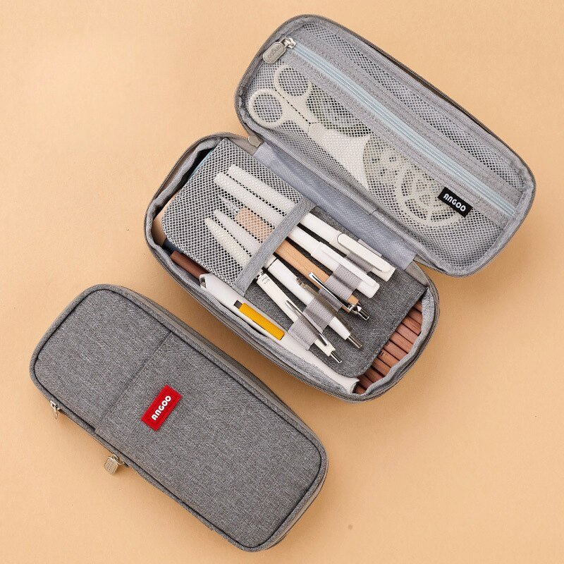 Pencil Case 9 Colors Foldable Large Capacity Waterproof Pencil Bag Kawaii Stationery for Student Office School Supplies