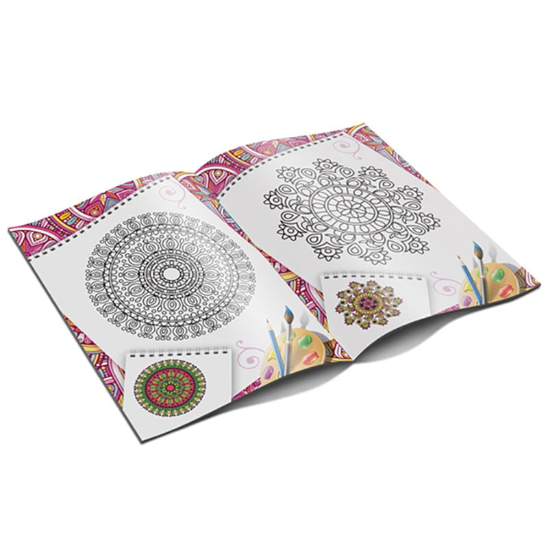 Cartoon Printing Adult Coloring Activity Book Set Hand Drawn Doodle Book Drawing Book Libros Livros Soft Cover A4 Large Size