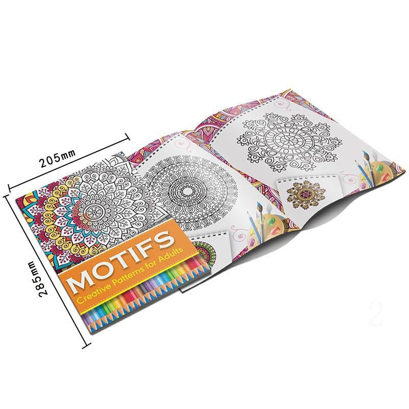 Cartoon Printing Adult Coloring Activity Book Set Hand Drawn Doodle Book Drawing Book Libros Livros Soft Cover A4 Large Size