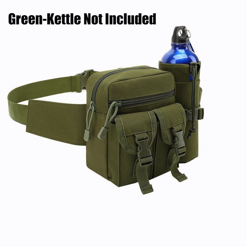 JSJM Tactical Belt Bag Outdoor Sports Hunting Mountaineering Camping Fanny Pack Military Combat Pockets Hiking Water Bottle Bag