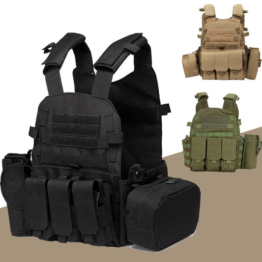 JSJM New Tactical Vest Men 600D Encrypted Nylon Hunting Vest Outdoor Hunting Protective Vest CS Paintball Shooting Military Vest