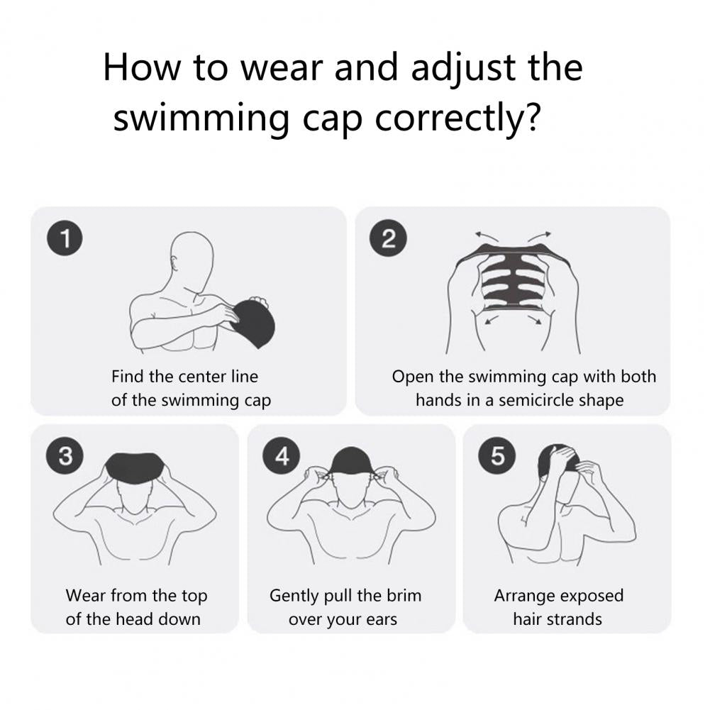 New 2022 Protect Ears Long Hair Sports Swim High Elasticity Silicone Swimming Waterproof Swim Hat for Long Hair