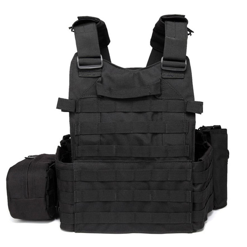 JSJM New Tactical Vest Men 600D Encrypted Nylon Hunting Vest Outdoor Hunting Protective Vest CS Paintball Shooting Military Vest