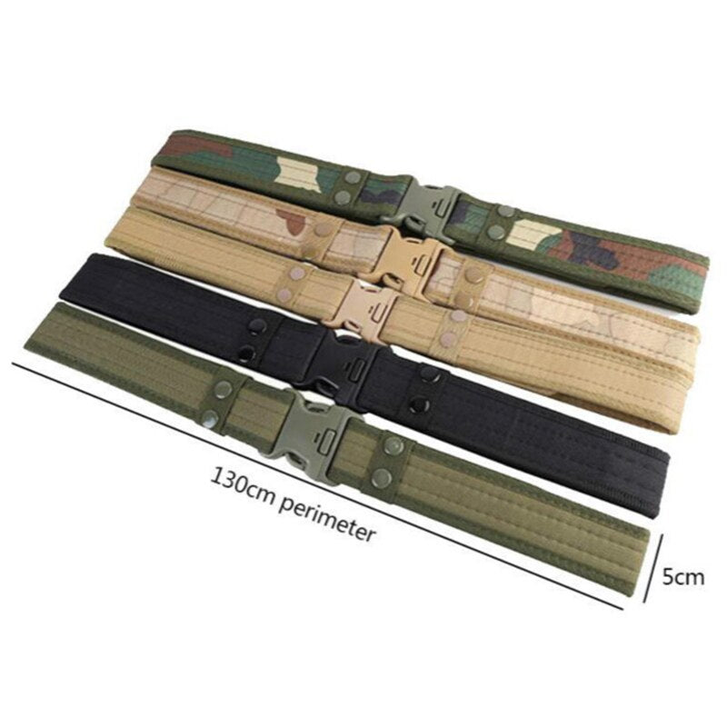 JSJM 2022 New Tactical Belt Men Outdoor Hunting Belt Military Combat Quick Release Canvas Belt CS Paintball Shooting Belt Unisex
