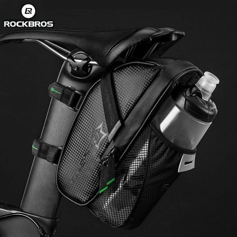 ROCKBROS  Rainproof Nylon Bike Saddle Bag MTB Bike Rear Front Bag Outdoor Cycling Mountain Bike Back Seat Tail Pouch Package