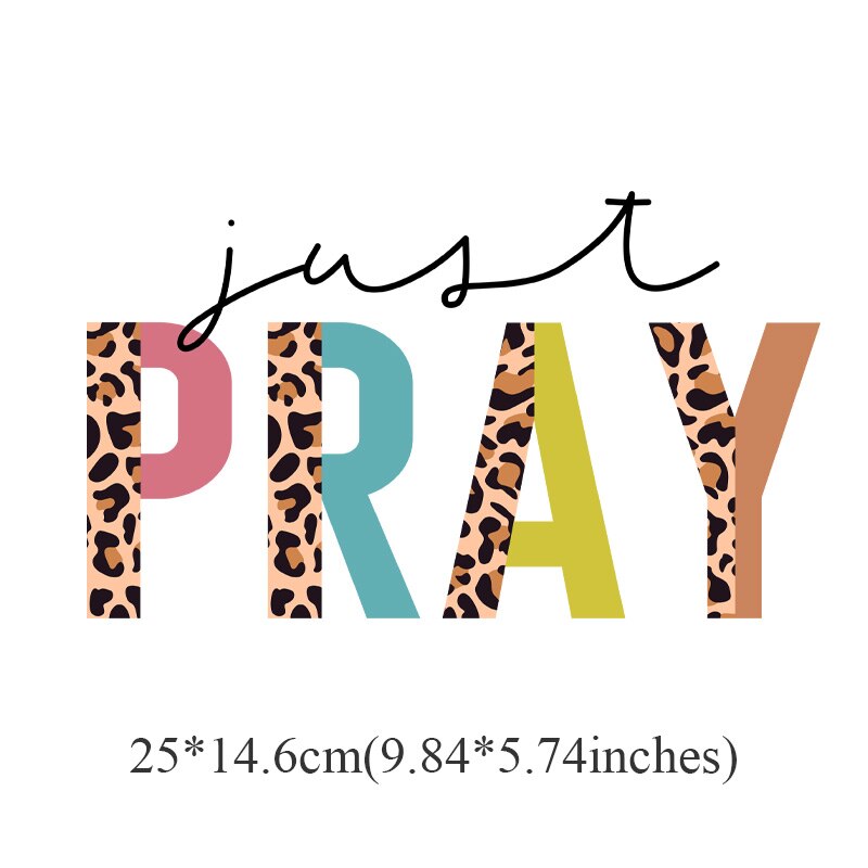 Jesus Letter Patches On Clothes DIY Washable Decals T-Shirt Thermo Adhesive Stickers Fashion Lady Iron-On Transfer For Clothing