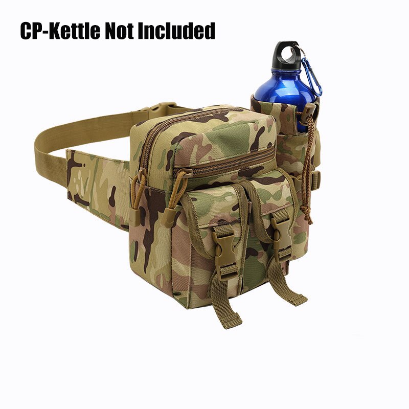 JSJM Tactical Belt Bag Outdoor Sports Hunting Mountaineering Camping Fanny Pack Military Combat Pockets Hiking Water Bottle Bag