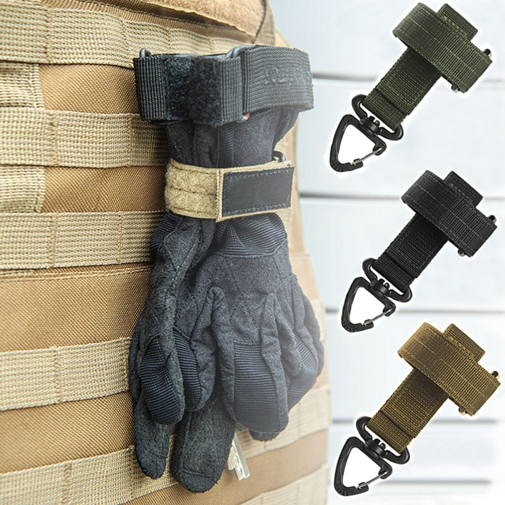 JSJM New Outdoor Climbing Gloves Hanging Buckle Rope Storage Buckle Multi-purpose Tactical Military Hook Nylon Webbing Keyring