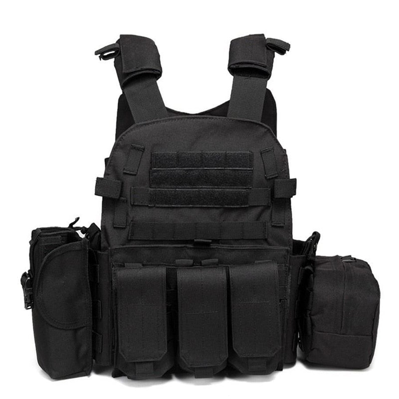 JSJM New Tactical Vest Men 600D Encrypted Nylon Hunting Vest Outdoor Hunting Protective Vest CS Paintball Shooting Military Vest