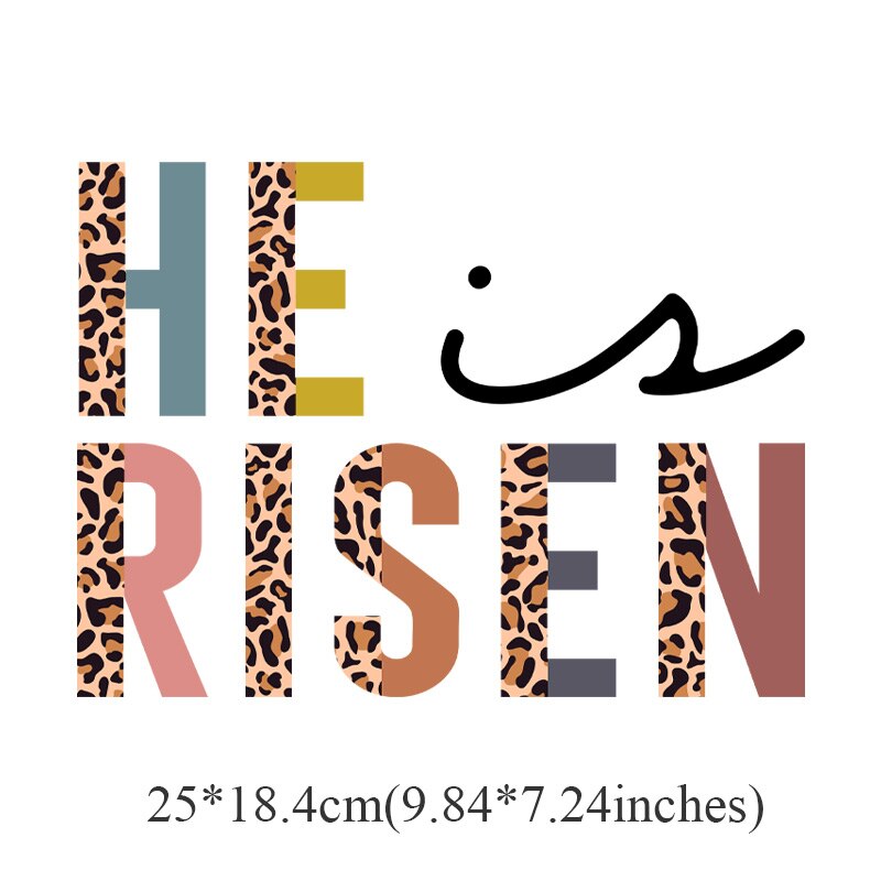 Jesus Letter Patches On Clothes DIY Washable Decals T-Shirt Thermo Adhesive Stickers Fashion Lady Iron-On Transfer For Clothing