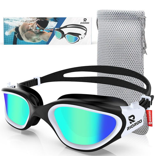Adults Swimming Glasses Polarized Swim Goggles for Anti Fog/No Leak/Clear Wide Vision/UV Protection/Professional Pool Open Water
