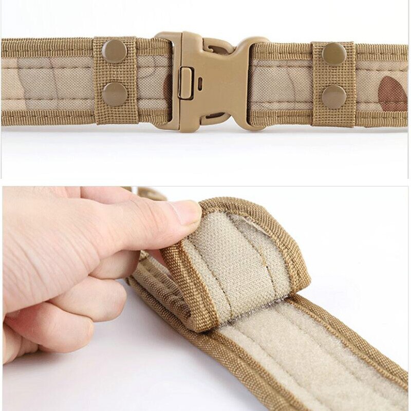 JSJM 2022 New Tactical Belt Men Outdoor Hunting Belt Military Combat Quick Release Canvas Belt CS Paintball Shooting Belt Unisex
