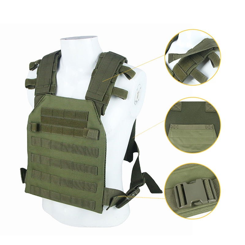 Military Tactical Vest Airsoft  Hunting Vests Molle Plate Carrier Vest Outdoor CS Protective Training Vest Military Equipment