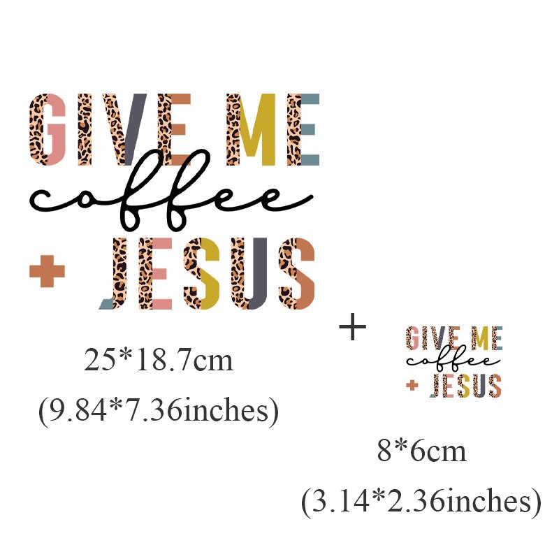 Jesus Letter Patches On Clothes DIY Washable Decals T-Shirt Thermo Adhesive Stickers Fashion Lady Iron-On Transfer For Clothing