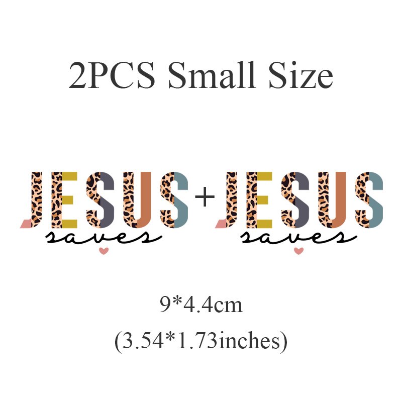 Jesus Letter Patches On Clothes DIY Washable Decals T-Shirt Thermo Adhesive Stickers Fashion Lady Iron-On Transfer For Clothing